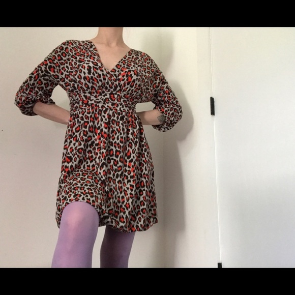 Moda International Orange Leopard Print Dress - Picture 3 of 14